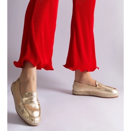Zlato posuvné espadrilles na platformě zlatý 1 Zlato posuvné espadrilles na platformě zlatý 1