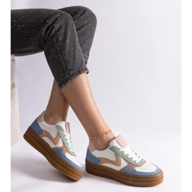 Modré tenisky s gumovou podrážkou modrý 1