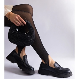 Černé dámské mokasíny z eko kůže černá 2