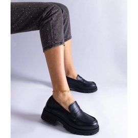 Černé mokasíny z ekokůže černý 1