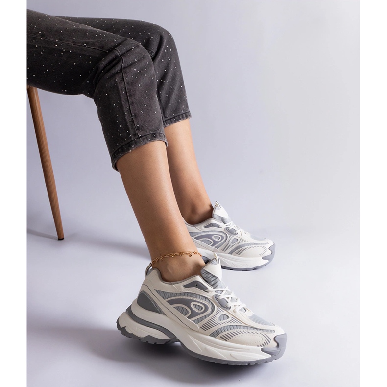 Šedé dámské sportovní tenisky šedá 2