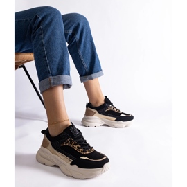 Černé tenisky se třpytivými vsadkami černý 1