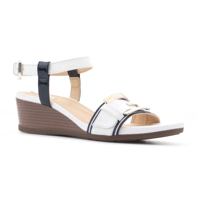 Geox D Marykarmen D boty na klínku D828QD 05402 C0899 bílý 2