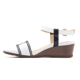 Geox D Marykarmen D boty na klínku D828QD 05402 C0899 bílý 7