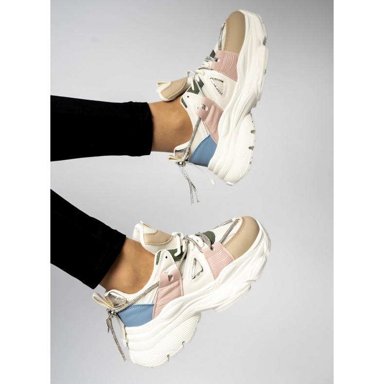 Dámské tenisky na platformě béžový 1