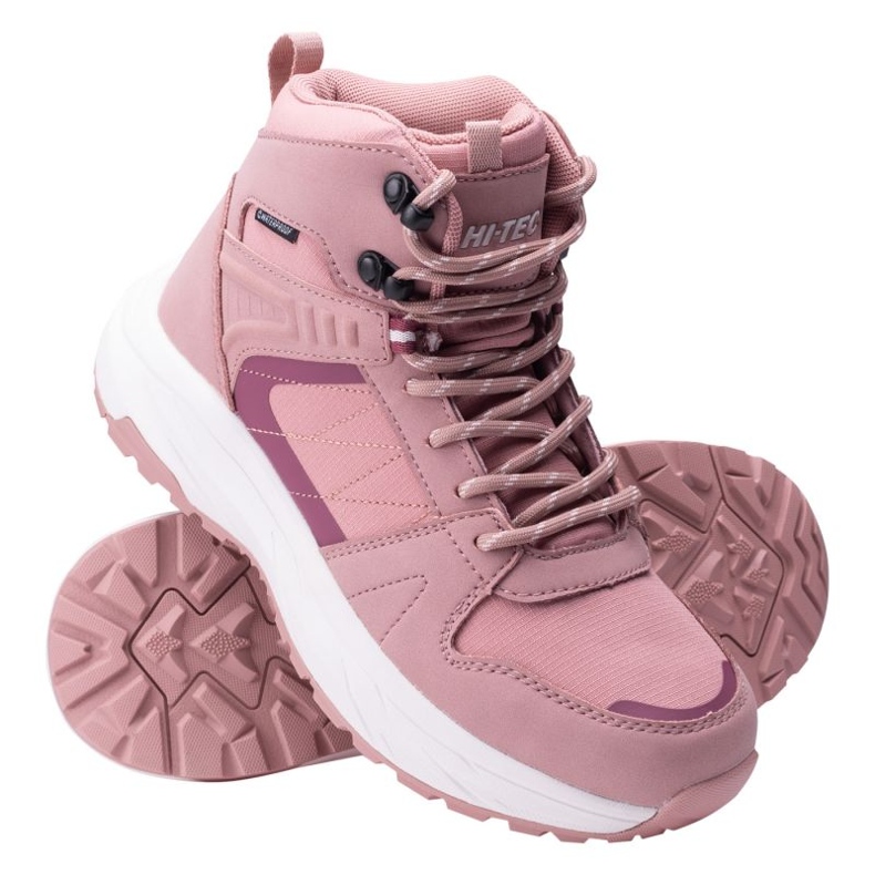 Hi-Tec Rozes Mid WP Wo's Trekking Shoes s membránou růžový 1 Hi-Tec Rozes Mid WP Wo's Trekking Shoes s membránou růžový 1
