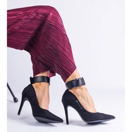 Černá čerpadla na semišové ekologické patě černý 2