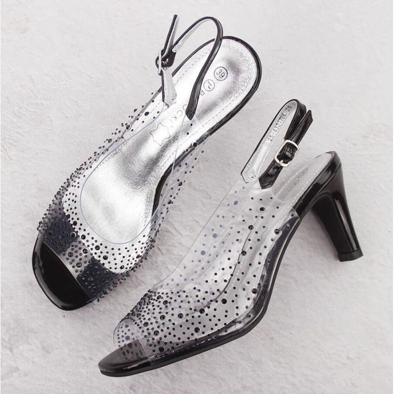 Sandály na vysokém podpatku Potocki W WS43317 WOL284A černá 2