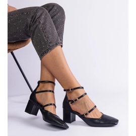 Černá čerpadla na sloupu s sponami 2