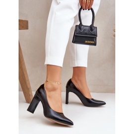 Lewski Shoes Elegantní čerpadla vyrobená z přírodní kůže na Lewski Post 2659/2043 Black černý 2