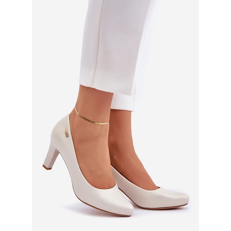 Dámské pumpy Sergio Leone Pearl béžový 1