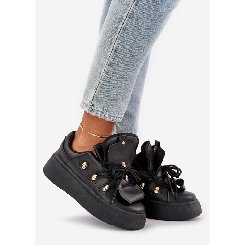 Dámské Tenisky na platformě černé černý 1