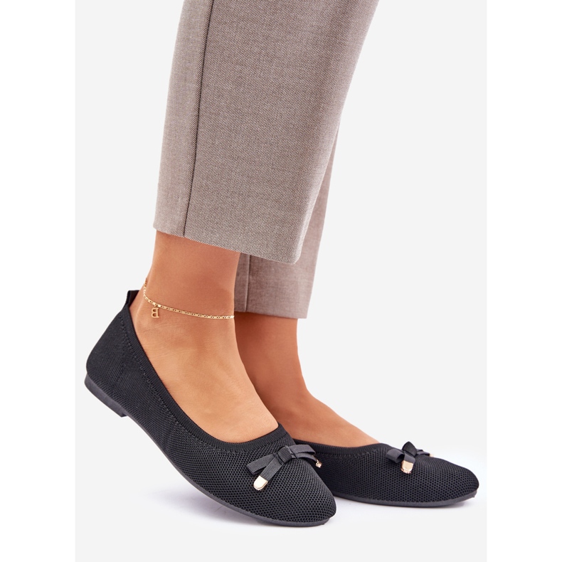 Síť baleríny s černým lukem černá 1