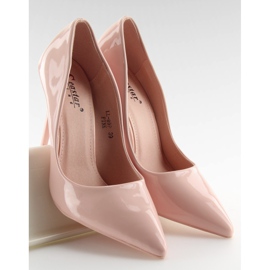 Růžové lakované růžové dámské vysoké podpatky LL-89P Pink růžový 1