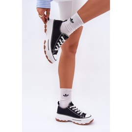 News Tenisky nízkých žen na platformě černé černá 2