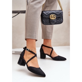 Čerpadla na ekologickém semišovém post Sergio Leone Black černý 2