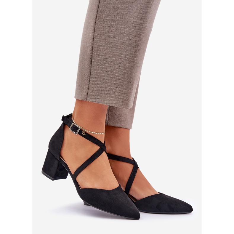 Čerpadla na ekologickém semišovém post Sergio Leone Black černá 1