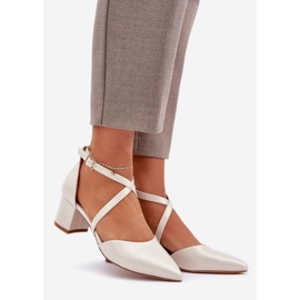 Čerpadla na ekologické kožené post Sergio Leone Pearl béžový 1