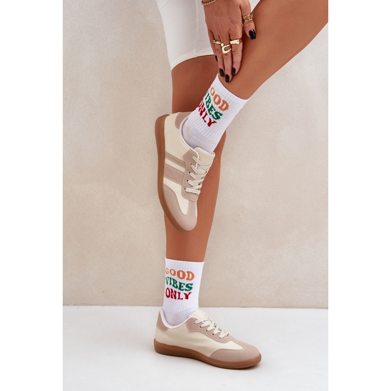 Tenisky s nízkými dámskými tenisky s ekologickou koženou béžovou béžový 2