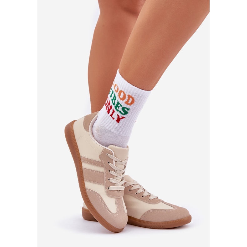 Tenisky s nízkými dámskými tenisky s ekologickou koženou béžovou béžový 1