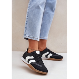 Klasické ženské tenisky s ekologickou koženou černou kůží černá 2