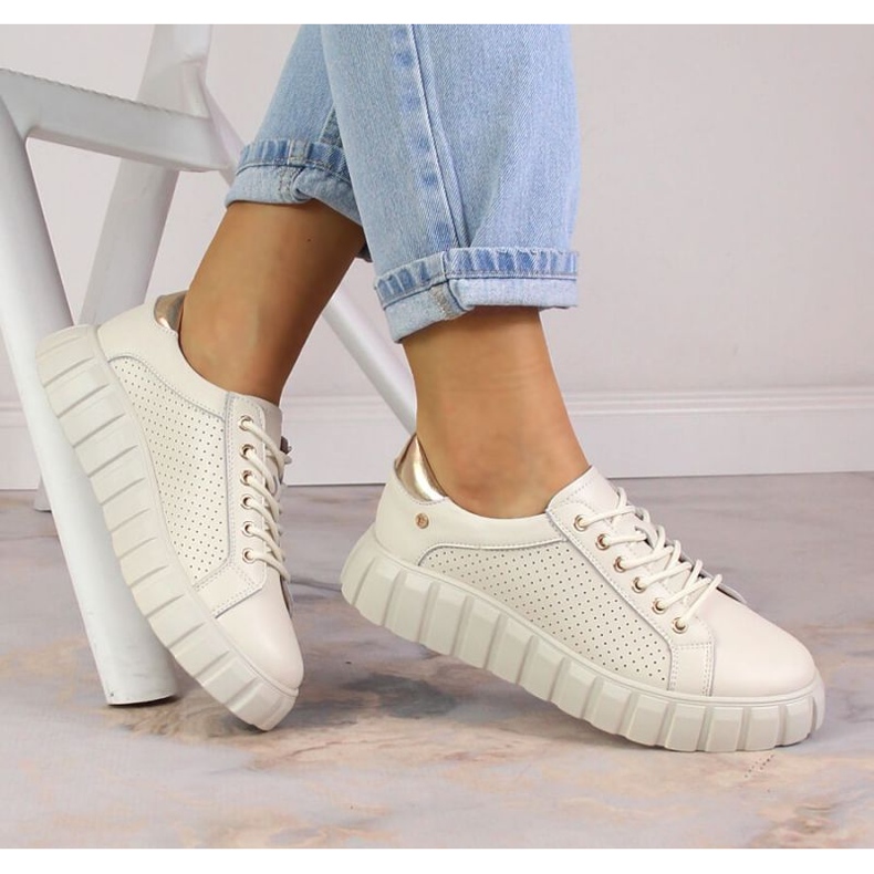 Béžové kožené boty Filippo W PAW410 2