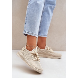 Dámský skluz -v béžové sportovní obuvi béžový 2 Dámský skluz -v béžové sportovní obuvi béžový 2