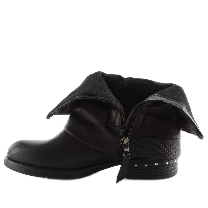 Černé vojenské boty 5728 černé černá 2