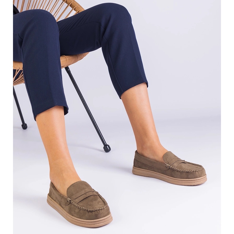 Zelené dámské mokasíny z Ekozamszu zelená 1