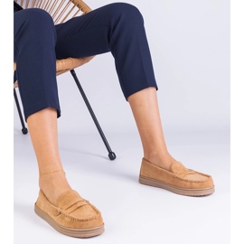 Hnědé dámské mokasíny z Ekozamsz hnědý 2