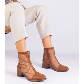 Boots Brown Mesh na příspěvku hnědý 1 Boots Brown Mesh na příspěvku hnědý 1