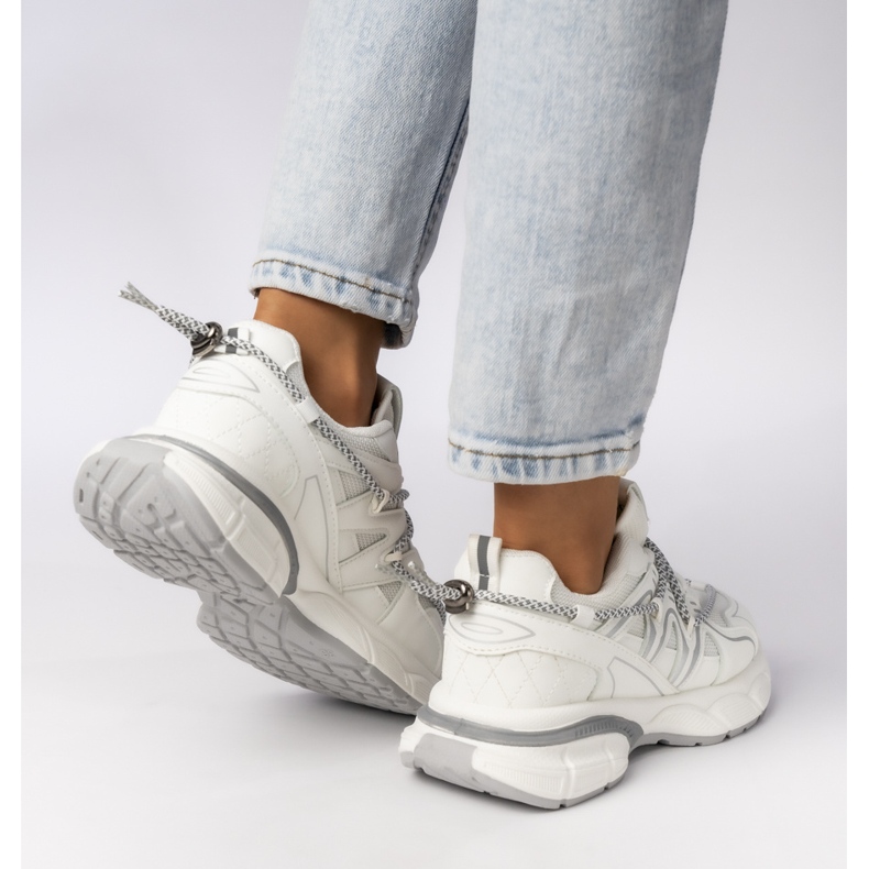 Dámské sportovní tenisky-bílé a šedé bílé/šedé bílý 2 Dámské sportovní tenisky-bílé a šedé bílé/šedé bílý 2