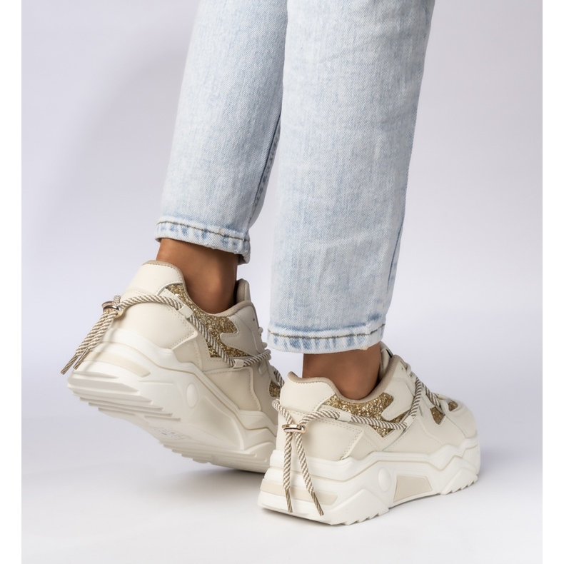 Dámské sportovní tenisky béžové béžový 2 Dámské sportovní tenisky béžové béžový 2