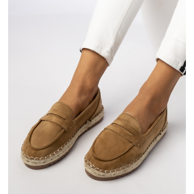 Espadrilles Dámské velbloudí mokařidly béžový 1