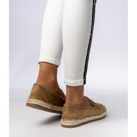 Espadrilles Dámské velbloudí mokařidly béžový 4