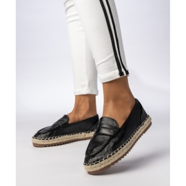 Dámské černé mokasíny Espadrilles černý 2
