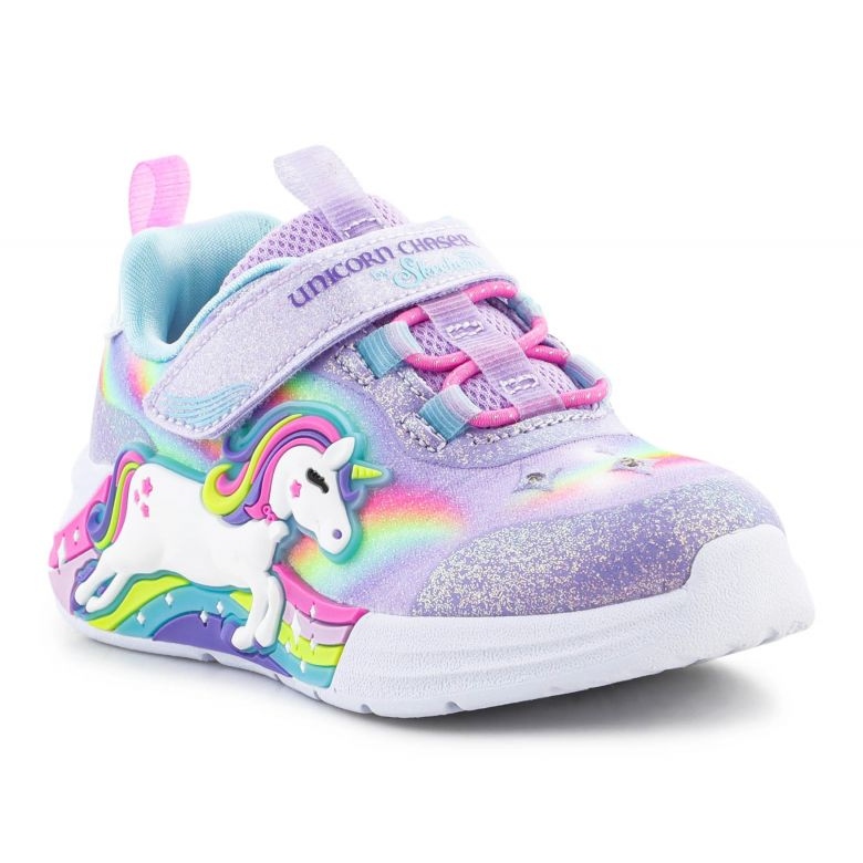 Skechers S-Lights Dívčí boty Unicorn Chaser 302298N-LVMT fialový 2