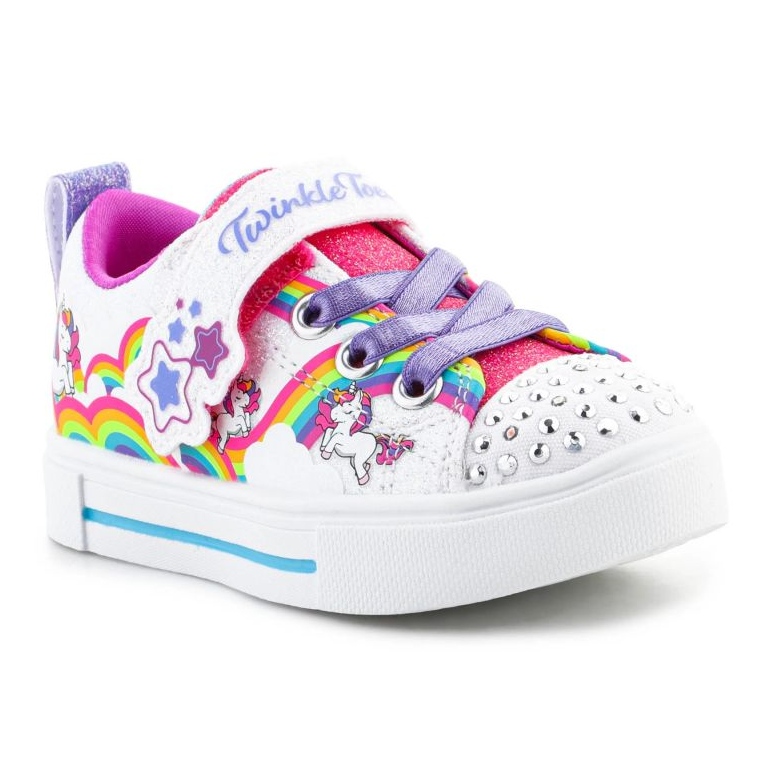 Skechers S-Lights Girls Twinkle Sparks Jumpin Clouds boty 314809N-WMLT bílý 2