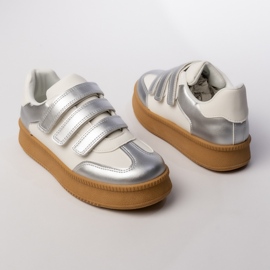 Dámské sportovní tenisky stříbrné bílé stříbrný 1 Dámské sportovní tenisky stříbrné bílé stříbrný 1