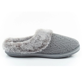 Dámské zateplené pantofle Skechers 167225/GR, šedé šedá 11