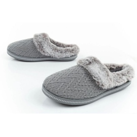 Dámské zateplené pantofle Skechers 167225/GR, šedé šedá 15