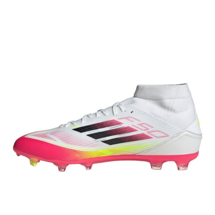Adidas F50 League FG/Mg Mid Ji0434 Bílé a červené fotbalové boty bílý 1