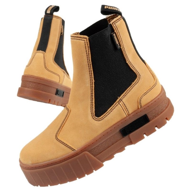 Boty Puma Mayze Chelsea Suede W 382829 04 hnědý 1 Boty Puma Mayze Chelsea Suede W 382829 04 hnědý 1
