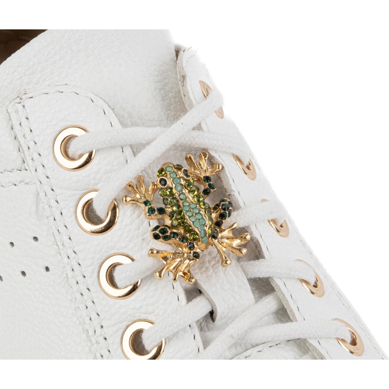 Olivier Dámské kožené boty tenisky 1279 bílé bílý 2