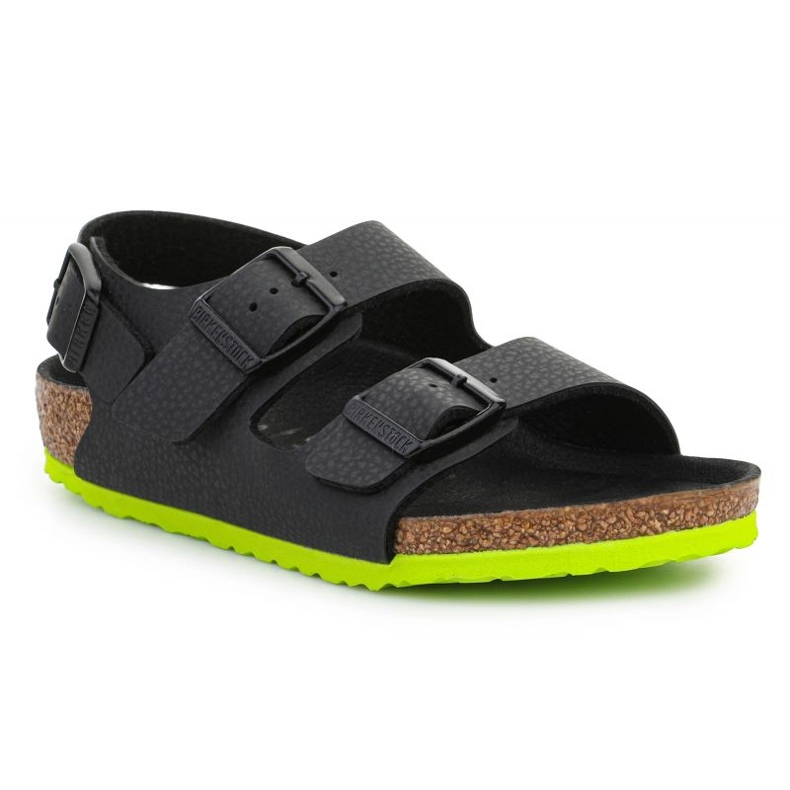 Sandály Birkenstock Milano Kinder 1022129 Desert Soil Black Lime černá 1