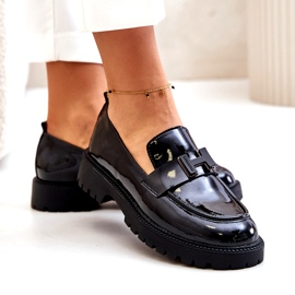Dámské patentované mokasíny Vinceza 62187 Black černý 5