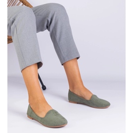 Green Classic Ballerinas z Ekozamsz zelený 1