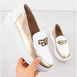 Dámské kožené boty na platformě White Gold T.Sokolski W25-499 bílý 1