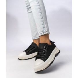 Dámské tenisky na platformě černé černá 2 Dámské tenisky na platformě černé černá 2