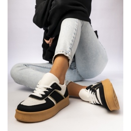 Klasické tenisky žen na Platfom Black černý 1